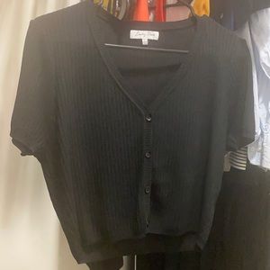 Business casual black crop